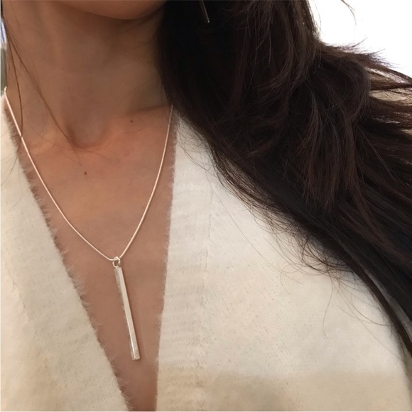 Brand New genuine silver 925 bar &chain necklace - Picture 3 of 7